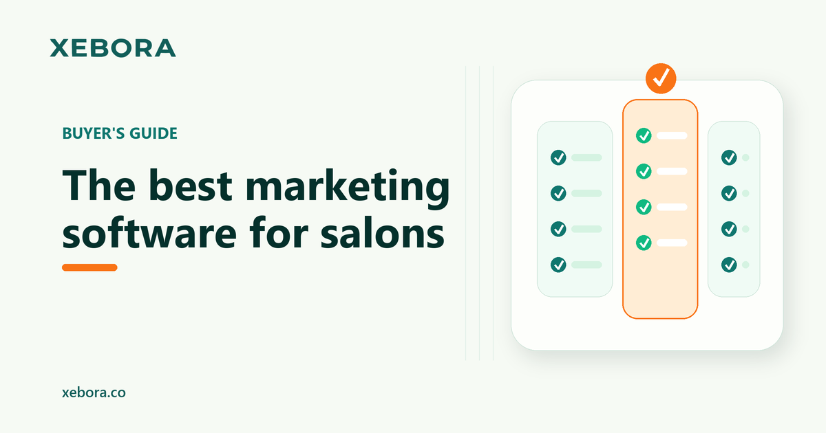 Salon marketing software shortlist with Xebora positioning