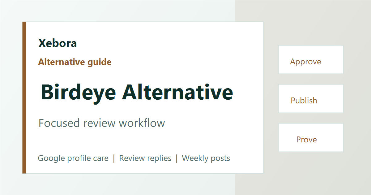 Xebora compared with Birdeye for salon review and local presence work