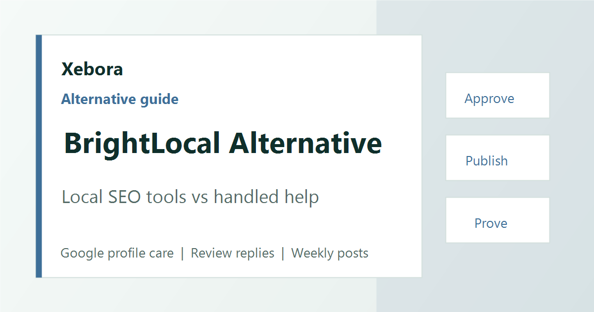 BrightLocal alternative comparison for local SEO tools and salon weekly local presence