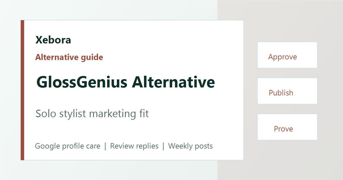GlossGenius alternative comparison for solo beauty professionals and local presence