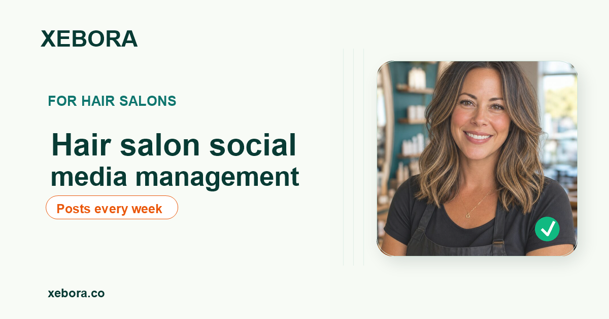 Weekly hair salon posts prepared across Google, Facebook, and Instagram