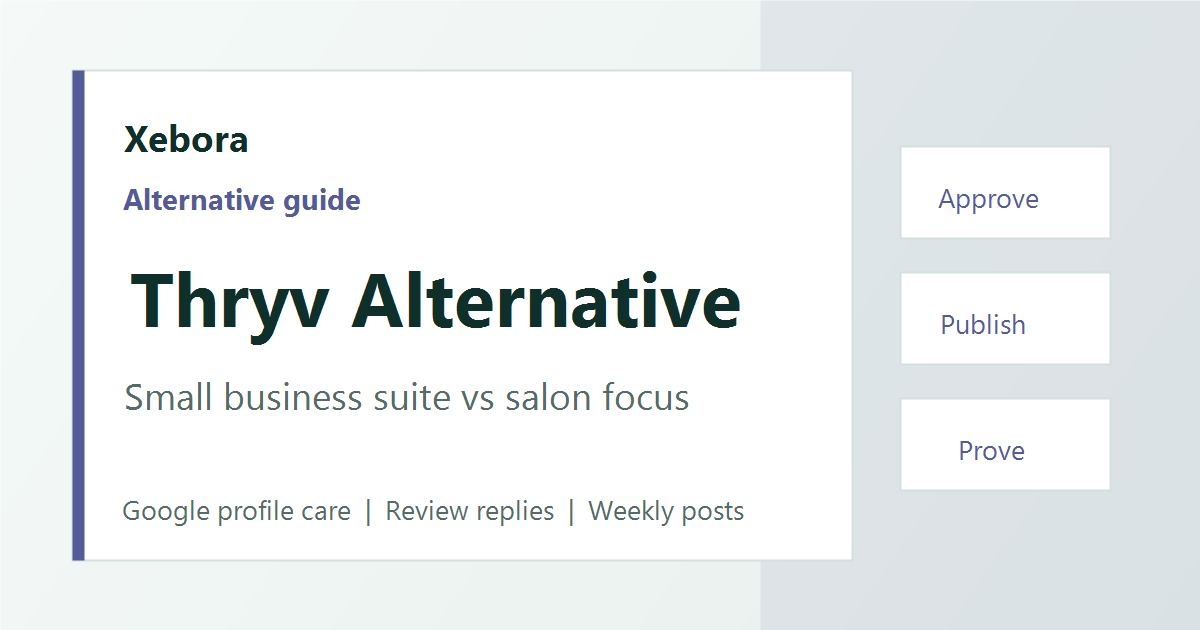 Thryv alternative comparison for small business software and salon local presence