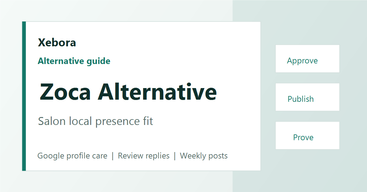 Zoca alternative comparison for salon local presence workflows